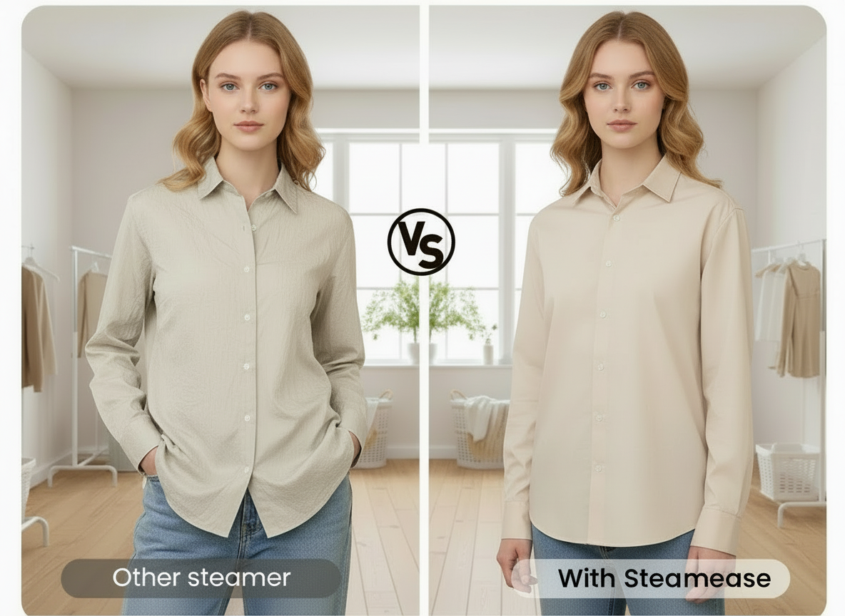 SteamEase Pro vs Traditional Iron Comparison - Portable Steamer Beats Heavy Iron For Travel