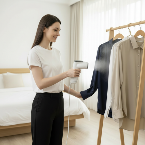 SteamEase Pro Portable Travel Clothes Steamer - Best Handheld Garment Steamer For Wrinkle-Free Fabrics